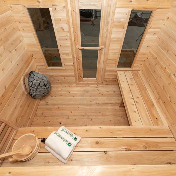 Leisurecraft CT Georgian Cabin Sauna with Porch CTC88PE