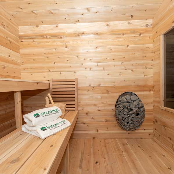Leisurecraft CT Georgian Cabin Sauna with Porch CTC88PE