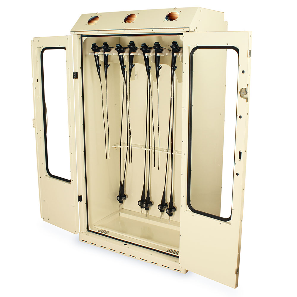 Harloff Bronchoscope and ENT Small Scope Storage Cabinet, 14 Capacity, Key Lock, SC5436DRDP