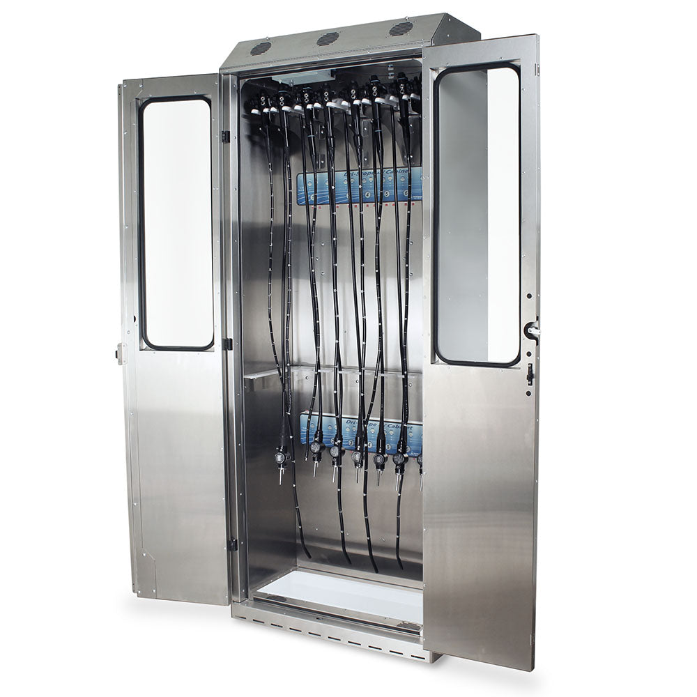 Harloff SureDry 14 Scope Cabinet with Dri-Scope Aid®, Stainless, Key Lock, SCSS8036DRDP-14-DSS3316