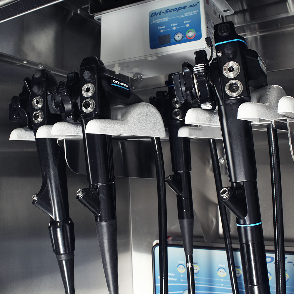 Harloff SureDry High Volume 16 Scope Cabinet with Dri-Scope Aid®, Stainless, E-Lock, SCSS8044DREDP-DSS3316