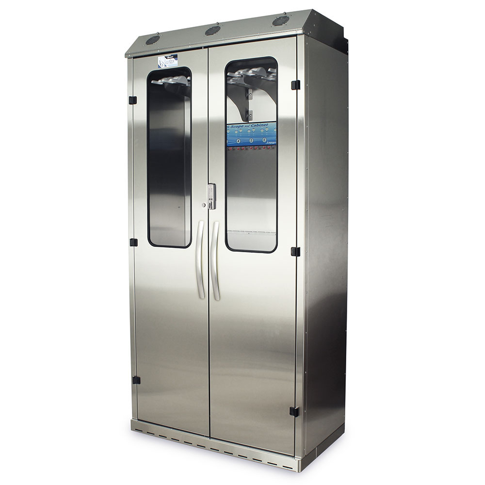 Harloff SureDry High Volume 16 Scope Cabinet with Dri-Scope Aid®, Stainless, E-Lock, SCSS8044DREDP-DSS3316