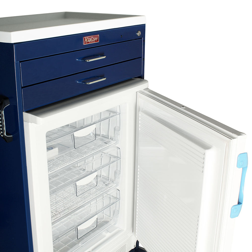 Harloff Mobile Vaccine Freezer Cart, Two Drawer, Key Lock, VF4250K-AC