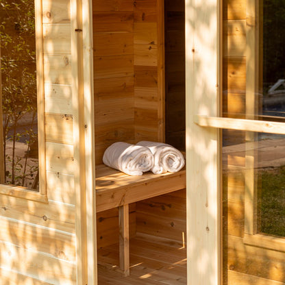 Leisurecraft CT Georgian Cabin Sauna with Changeroom CTC88CW