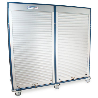 Harloff Quad Column Medical-Grade Storage Cabinet, Tambour Door, Key Lock, MSPM84-00TK