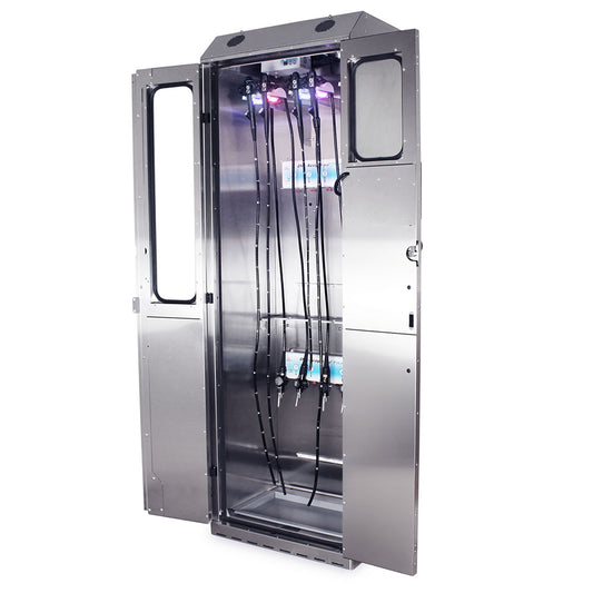 Harloff SureDry Scope Cabinet, 10 Endoscope Tracking System and Dri-Scope Aid® with SC-10IND-30 Indicator LED Scope Upgrade, Stainless, Key Lock, SCSS8030TD-T2310D+SC-10IND-30