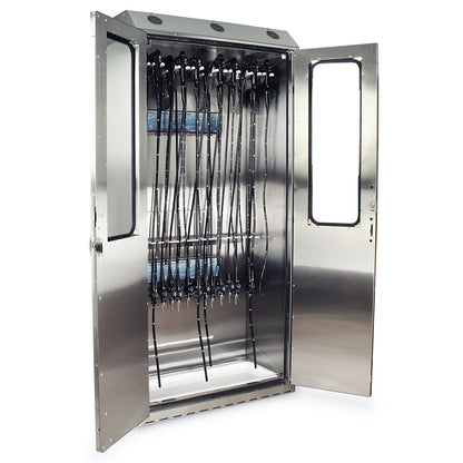 Harloff SureDry High Volume 16 Scope Cabinet with Dri-Scope Aid®, Stainless, E-Lock, SCSS8044DREDP-DSS3316