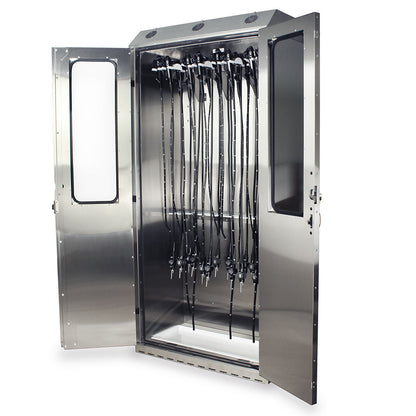 Harloff SureDry High Volume 16 Scope Drying Cabinet, Stainless, Key Lock, SCSS8044DRDP