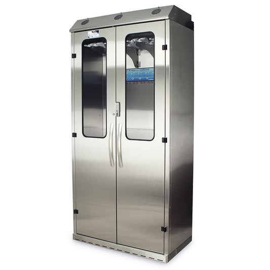 Harloff SureDry High Volume 16 Scope Cabinet with Dri-Scope Aid®, Stainless, E-Lock, SCSS8044DREDP-DSS3316